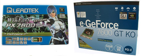 EVGA e-GeForce 7600 GT KO vs. Leadtek PX7600 GT TDH Extreme