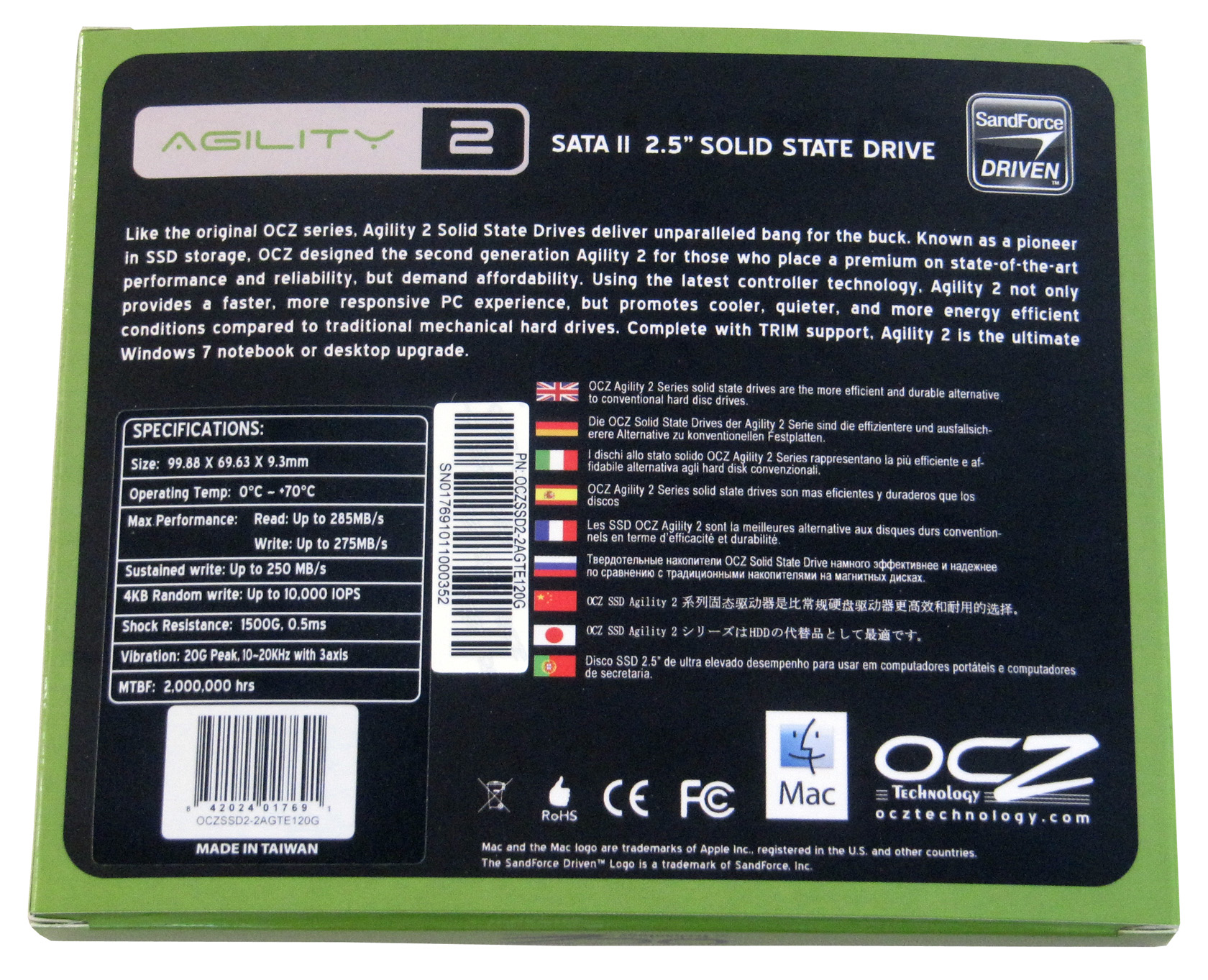 OCZ Agility 2 & Vertex 2 120GB – SF-1222 u dvije različite verzije