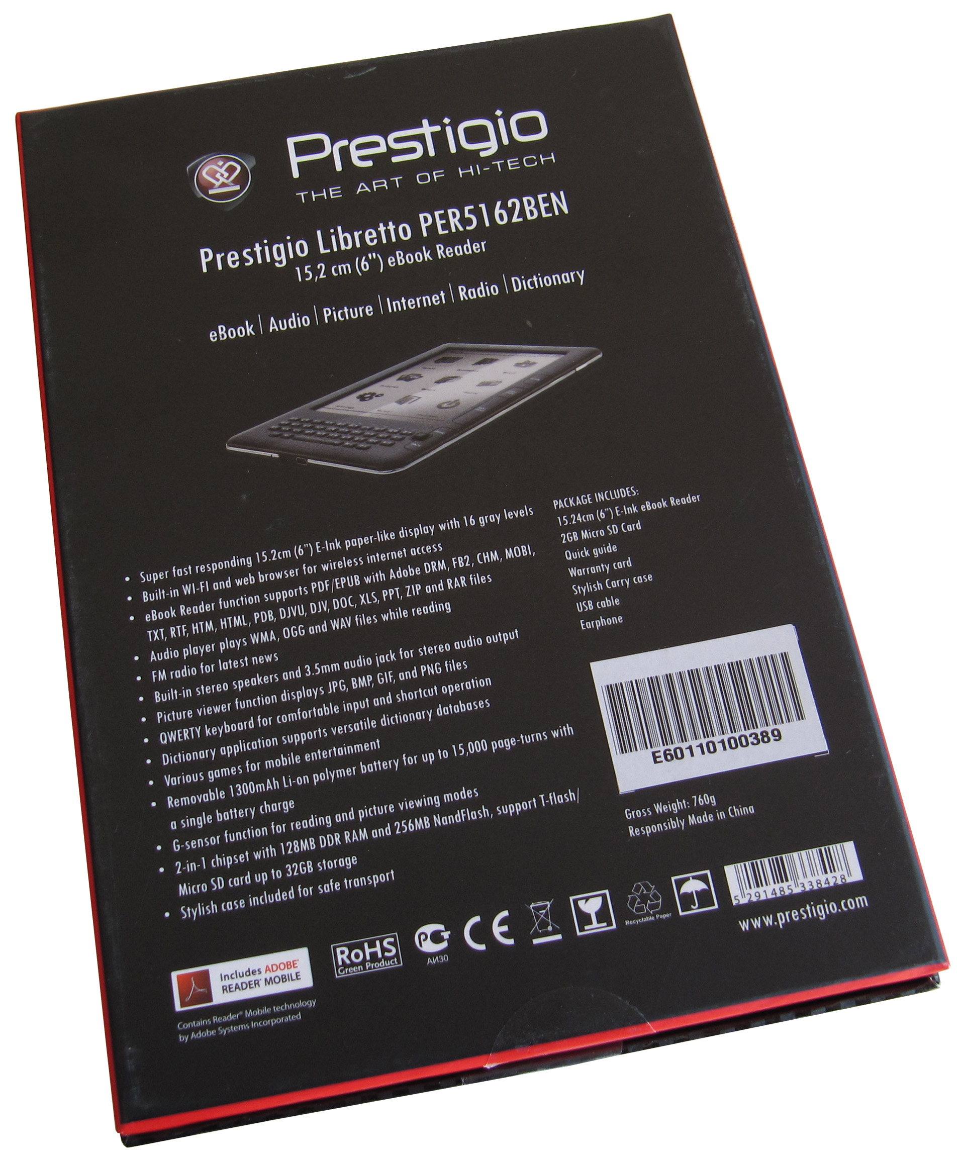 Prestigio Libretto PER5162B – svestrani čitač eKnjiga