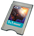 PNY Technologies 5 in 1 PCMCIA flash card adapter
