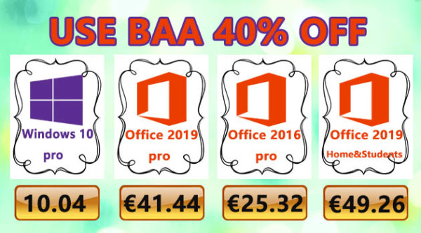 Ljetne uštede na softveru – Windows 10 Pro za 10,04 €, Office 2016 Pro za 25,32 € i Office 2019 Pro za 41.44 €