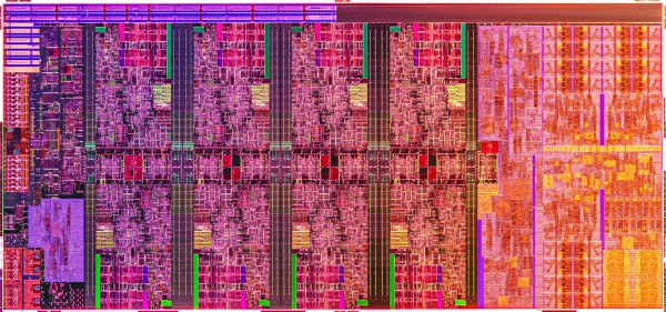 A photo shows the wafer of Intel's new 10th Gen Intel Core H-ser