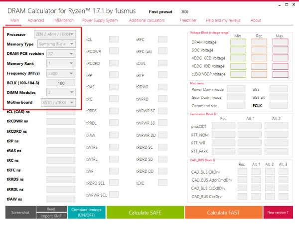 Poboljšan DRAM Calculator za AMD Ryzen