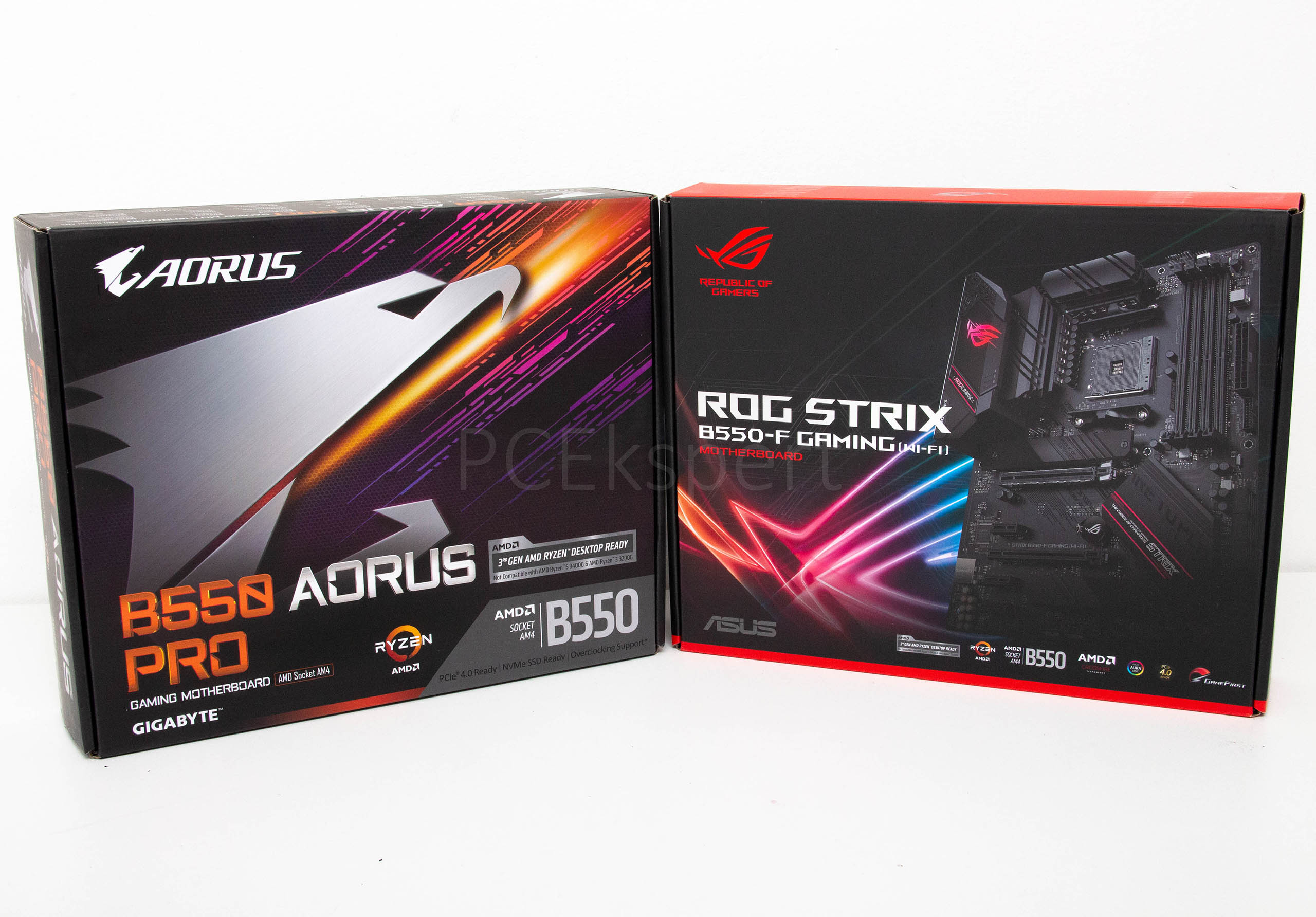 ASUS ROG STRIX B550-F GAMING (WI-FI) vs. Gigabyte B550 AORUS PRO