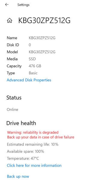 Windows 10 pomaže nam znati je li SSD oštećen ili radi kao urica -1