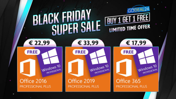 Black Friday Super Sale – osvojite besplatne Windowse