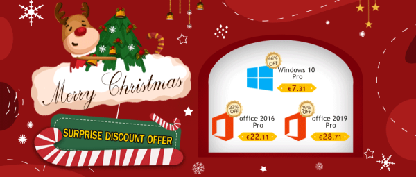 Najbolja božićna rasprodaja softvera – Windowsi 10 Pro za samo 7,31 €, a Office 2016 Pro za 22,11 €