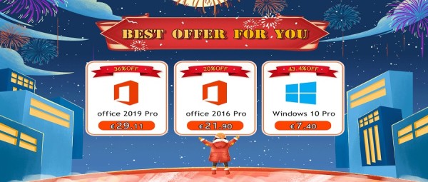 Novogodišnja ponuda: Windowsi 10 Pro za samo 7,40 €, a Office 2016 Pro za 21,90 €