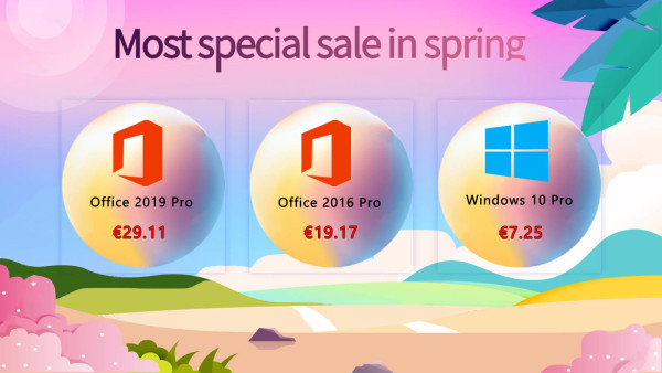 Specijalna proljetna rasprodaja – Windowsi 10 Pro za 7,25 €, a Office 2019 Pro za 29,11 €