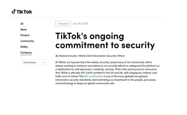 TikTok dobio certifikat ISO 27001 o sigurnosti informacija_2