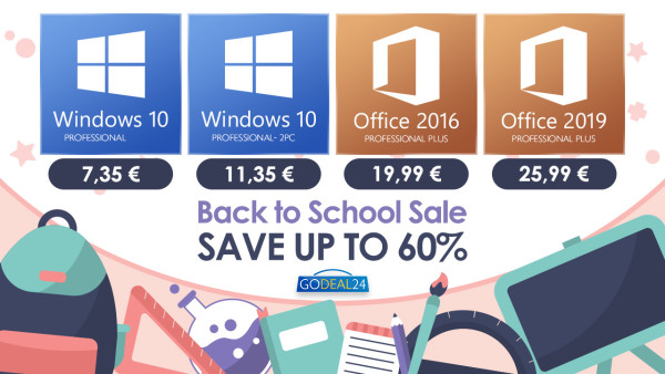 Godeal24 Back to School rasprodaja – najjeftiniji Windowsi 10 za 7€, posljednji tjedan!