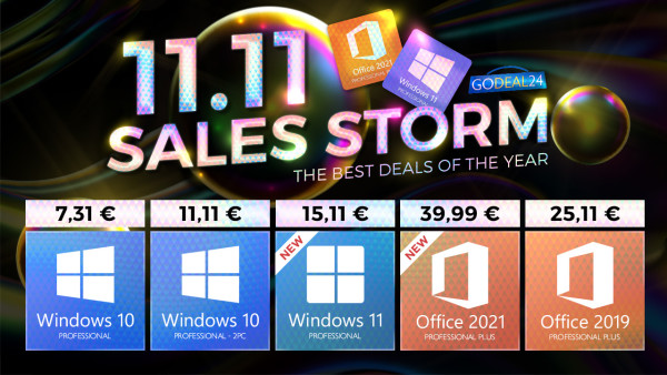 Još samo jedan tjedan! Najbolje cijene GoDeal24 11.11 akcije: Windowsi 10 za 5,55€!