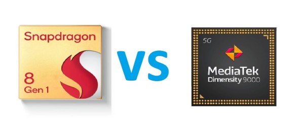 Qualcomm Snapdragon 8 Gen 1 vs.  MediaTek Dimensity 9000