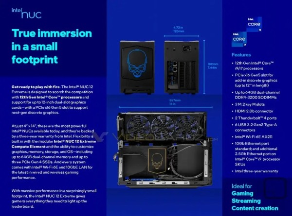 Više detalja o NUC 12 Extreme “Dragon Canyon”