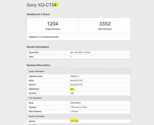 Sony Xperia 1 IV flagship propušta Snapdragon 8 Gen 1 Plus_geekbench