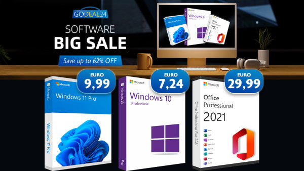 Windows 10 Pro, doživotna licenza za samo 5,57€, s Godeal24 rasprodajom Office paketa!