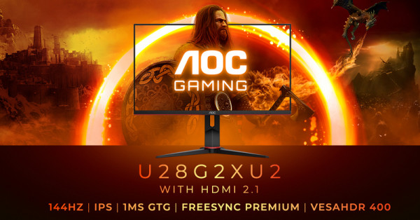 AOC predstavlja novi monitor AOC GAMING U28G2XU2 s dva HDMI 2.1
