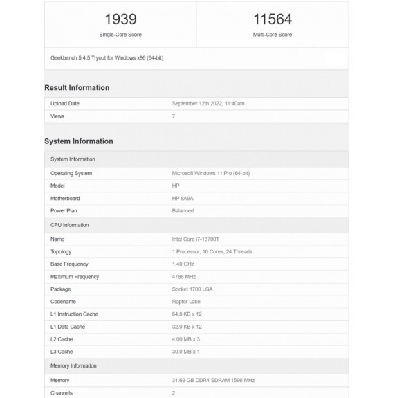 Intelov CPU male snage od 35 W i7-13700T značajno se poboljšao (2)