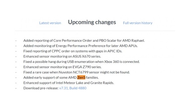 AMD Zen 5 CPU vec ima HWiNFO_2