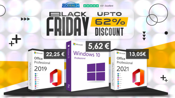 Kako kupiti originalne Windowse 10 za samo 5,62 € i doživotnu Office licencu za 13.05 €? Svi popusti na Godeal24 Black Friday akciji!
