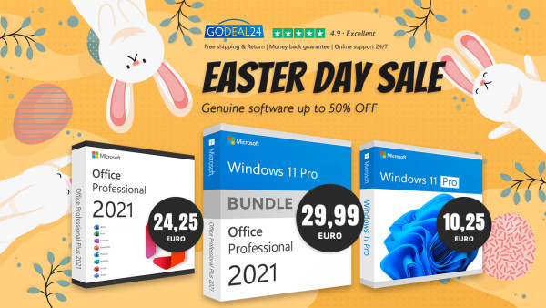 Najbolja uskršnja rasprodaja je tu da vam pomogne nadograditi vaš PC s originalnim Microsoft softverom već od 7,25 €