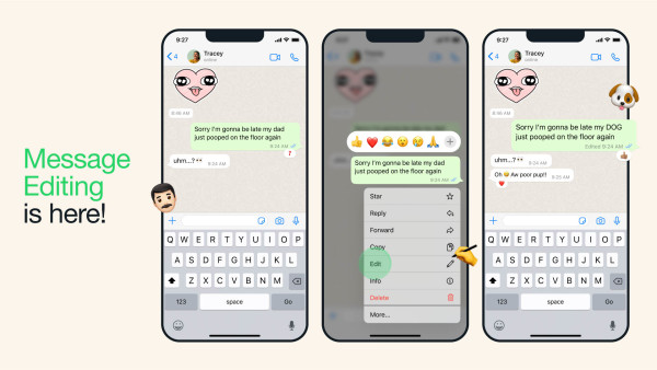 Kako funkcionira uređivanje poruka na WhatsAppu