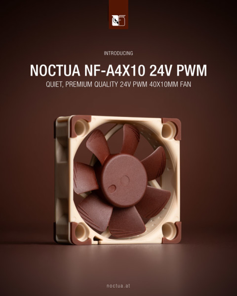Noctua predstavila NF-A4x10 24V PWM 40mm ventilator