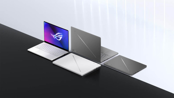 02_Zephyrus G14 and Zephyrus G16 laptops - with one each in Eclipse Gray and Platinum White