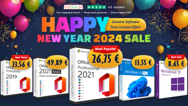 Godeal24 novogodišnja rasprodaja: nabavite doživotnu licencu Officea 2021 za samo 26.75€