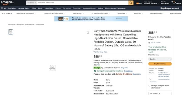Izložene SONY WH-1000XM6 bežične slušalice_1