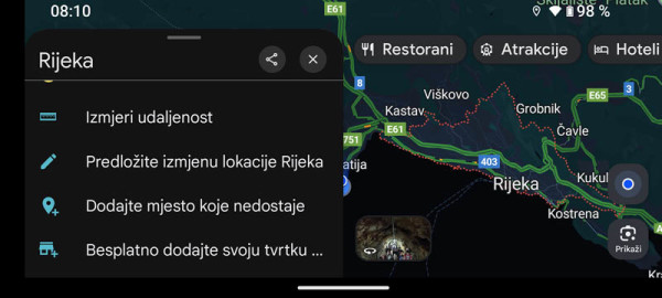 gmaps_Izmjeri udaljenost