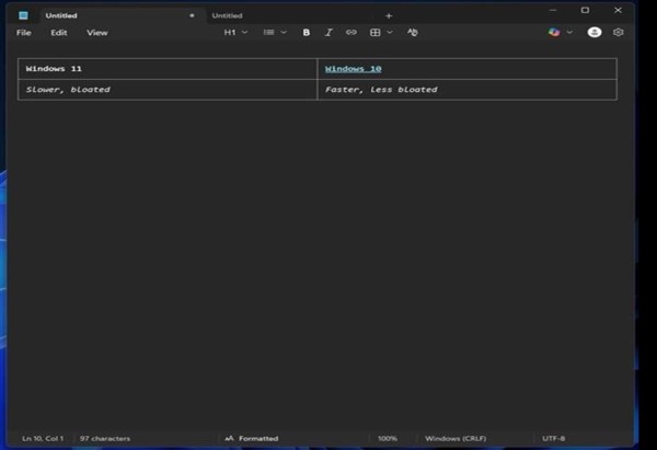 Notepad u Windowsu 11 dobio tablice: jednostavno, lagano i u Markdownu